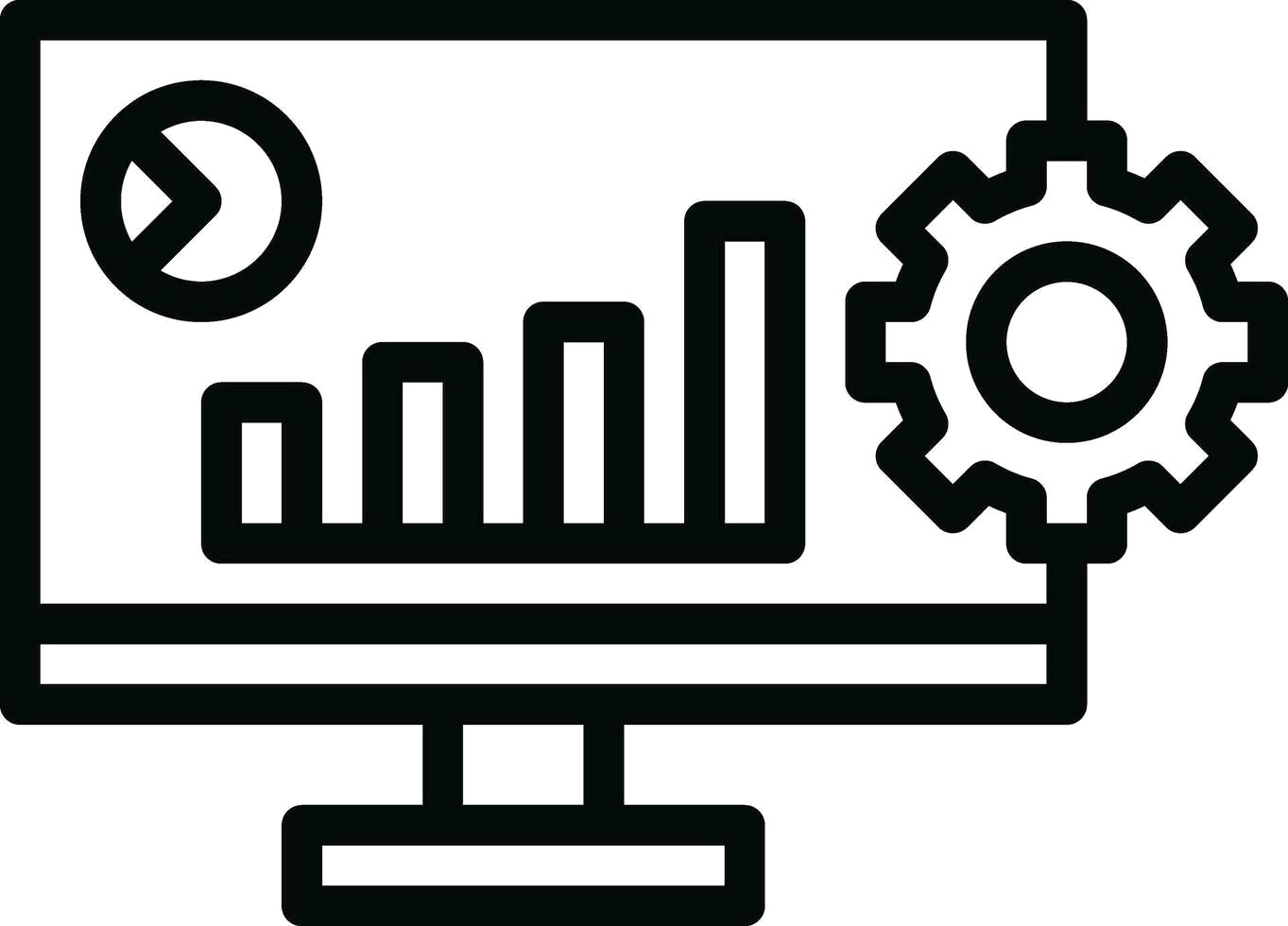 Ícone de um gráfico de barras, simbolizando Business Intelligence