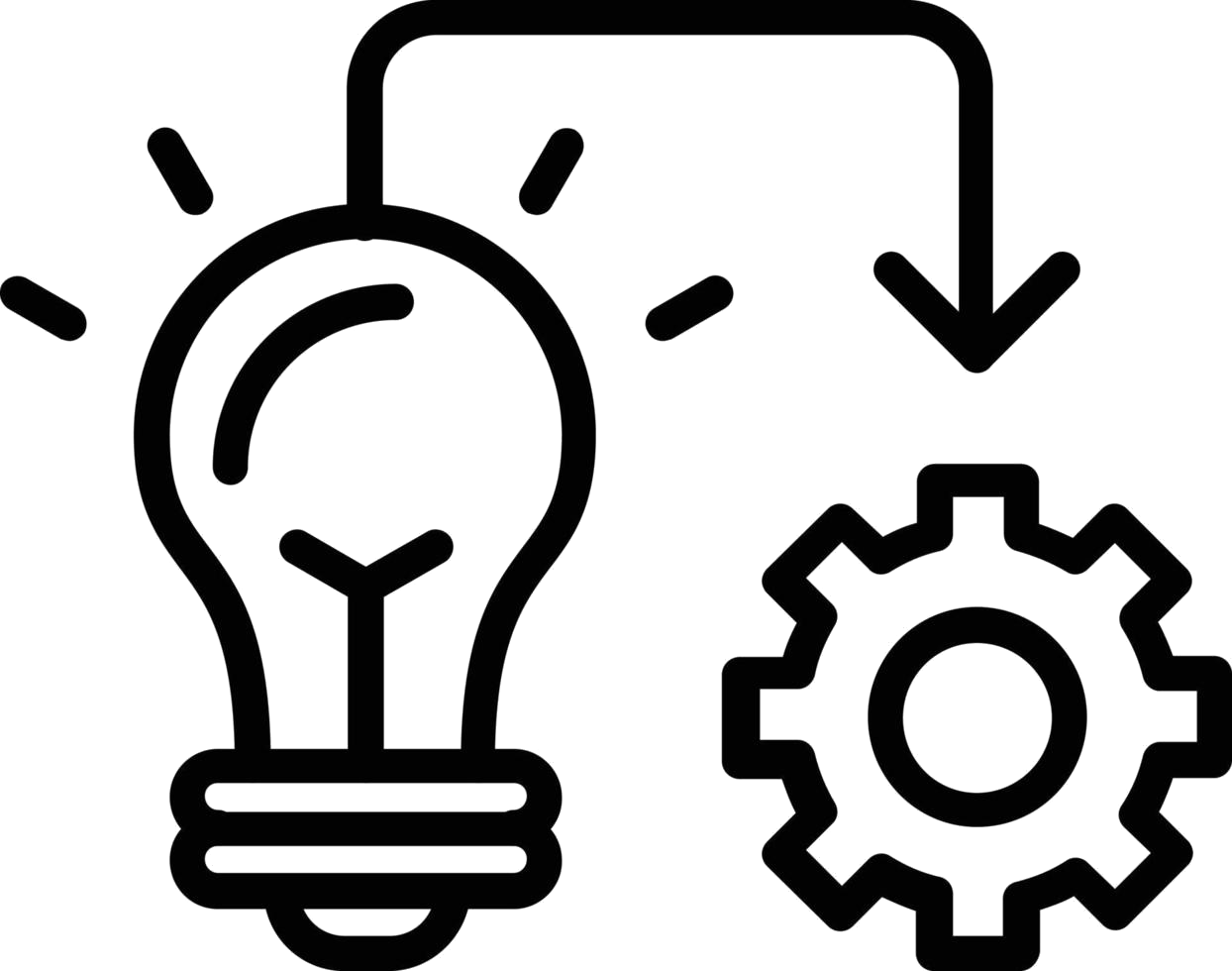 Ícone de engrenagens simbolizando a implantação de sistemas
